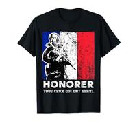 Homme Armée Française La Meilleure Honorer Ceux Qui On Servi T-Shirt