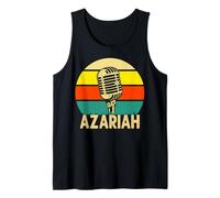 Homme Azariah Microphone rétro Amusant Musique des années 80 Vintage Lovers Débardeur