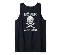 Homme Backprint Evil Old Man Skull and Bones Débardeur