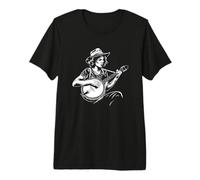 Homme Banjo Boy Sketch Bluegrass Music for Boys T-Shirt Haut de Gamme