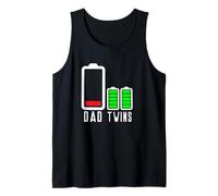 Homme Batterie faible 2 enfants New Dad Daddy fête des pères jumeaux enfant Débardeur