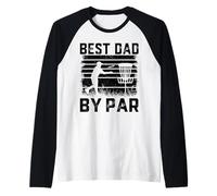 Homme Best Dad by Bar for Disc Golf Lovers - Funny Father's Day Manche Raglan