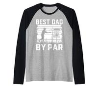 Homme Best Dad by Bar for Disc Golf Lovers - Funny Father's Day Manche Raglan