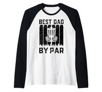 Homme Best Dad by Bar for Disc Golf Lovers - Funny Father's Day Manche Raglan
