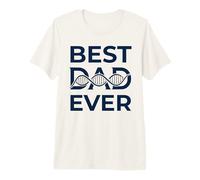 Homme Best Dad Ever ADN Double Helix Père Science Graphique T-Shirt Haut de Gamme