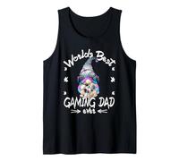 Homme Best Gaming Dad GNOME with Headset for Funny Gamer Grandpa Débardeur