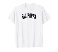 Homme Big Poppa Varsity Hip Hop Dad Fathers Day T-Shirt Graphique avec Valeur