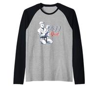 Homme BJJ Jiu Jitsu Papa Père Manche Raglan