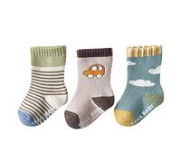 Homme Blanc Coton Chaussettes De Randonnée Pour Les Tout-Petits Garçons Filles Hiver Épais Chaud Lourd Thermique Confortable Crew Boot Chaussettes 3 Paires Enfant Fantaisie (A, XS)
