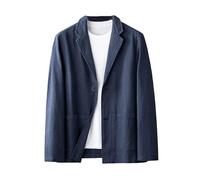 Homme Blazer Vestons,Veste De Costume Légère en Lin pour Homme, Respirante, Confortable, pour Le Sport, pour L'Été, pour Les Affaires, Les Mariages, Le Travail, Ample, Simple, Couleur Unie, avec
