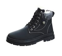 Homme Bottines de Randonnée d'Hiver Lacets Doublure Peluche Chaude Bottes Courtes De Neige Plates Semelle Antidérapante Pour Trekking et Activités Extérieures Automne Et Hiver 40