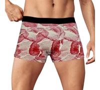 Homme Boxer,Boxer Sexy Homme,Produit catégorie Men&APOSS Underwear | Produit Titre sous-vêtements imprimés pour la Saint-Valentin - Mode Casual et Confortables pour Hommes (Grey, S)