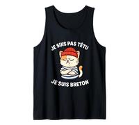 Homme Bretagne Homme Breton Chat Têtu - Marinière Humour Identité Débardeur