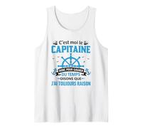 Homme C’est Moi Le Capitaine Humour Drôle Marin Bateau Navigation Débardeur