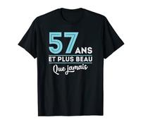 Homme Cadeau anniversaire homme - 57 ans et plus beau que jamais T-Shirt