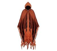 Homme Cape à Capuchon Halloween Robe Costume Capuche médiévale Renaissance gothique sorcier zombie effrayante Tenue fantôme mort d'horreur effrayant Cosplay Halloween Cadeau carnaval fête masquée