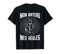 Homme Capitaine mon bateau mes règles Bâteaux Moteur Cadeau marin T-Shirt