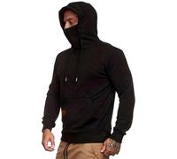 Homme Capuche Rond Col Sherpa Habillé Tshirt Compression Sport Sweatshirt Sweat Sweat À Capuche pour Maille Molleton Sweathomme Camionneur Pull Col Rond Homme Noir XL