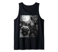 Homme Carlin Dad Funny Vintage Horror Graphic Man Moon Selfie Débardeur