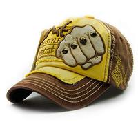 Homme Casquette de Baseball Vintage Réglable Chapeau Snapback Hip-Hop Trucker Cap (Jaune)
