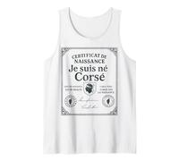Homme Certificat De Naissance, Je Suis Né Corsé Débardeur