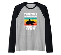 Homme C'est Mon Costume Humain, Je suis Vraiment Un père d'orque drôle Manche Raglan