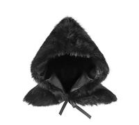 Homme Châle Viking en Fausse Fourrure avec Masque Cape à Capuche Rétro Médiévale Écharpe en Fourrure Barbare Nordique Col d'Épaule Guerrier Viking Armure d'Épaule Thermique pour Halloween Cosplay