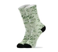 Homme Chaussettes Fleurs de basilic esthétiques vert sauge 40cm Socquettes