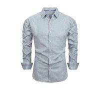 Homme Chemise Bavaroise pour Homme, Chemise à Carreaux Manches Longues Traditionnel Oktoberfest, Tenue de bière, Blouse Respirant Classique Ecossaise pour Lederhosen Oktoberfest
