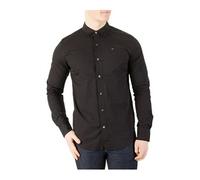 Tommy Jeans Homme Chemise stretch originale et ajustée, Noir Noir G