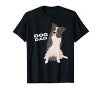 Homme Chien Merle Border Collie blanc et bleu T-Shirt