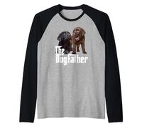 Homme Chocolate Lab Puppy The Dog Père Labrador Retriever Dad Manche Raglan