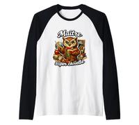 Homme Chouette Maitre École Tee Shirt Humour Fin D'Année Scolaire Manche Raglan
