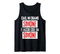 Homme Ciao Sono Simone Faccio Cose Da Simone Personalizzato Débardeur