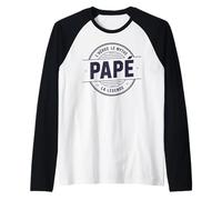 Homme Citation Papé Héros Mythe Légende Humour Drôle Fête Papé Manche Raglan