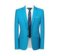 Homme Classique Manteaux Blazer Solides de Bal de Mariage à Un Bouton Poids léger Vestes de Costume d'affaires Dîner Chanteurs Blazers Manteaux Hauts de Couleur Unie