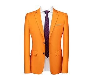 Homme Classique Manteaux Blazer Solides de Bal de Mariage à Un Bouton Poids léger Vestes de Costume d'affaires Dîner Chanteurs Blazers Manteaux Hauts de Couleur Unie