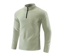 Homme Col roulé de Sport à Séchage Rapide Sweat-Shirt Demi-zippé Fitness Extérieur T-Shirt de randonnée Manches Longues Pull-Over Maillot de survêtement XinVert 4XL