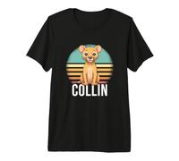 Homme Collin - Beau nom de garçon avec Un Lion Mignon T-Shirt Haut de Gamme