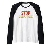 Homme Contre l'injustice et la Violence : Stop Genocide Manche Raglan
