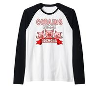 Homme Copains comme Cochons Humour Homme Amitié Sincère Complice Manche Raglan