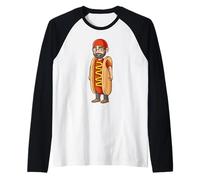 Homme Costume de Hot-Dog Amusant d'âge Moyen Manche Raglan