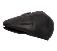 Homme Cuir Noir Casquette Plate Chapeau Peaky Blinders Béret D'hiver Newsboy Gatsby Golf-Enfants-L-Mâle