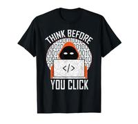 Homme Cybersécurité : Pensez Avant de cliquer T-Shirt Graphique avec Valeur