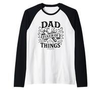 Homme Dad Fixer of Things, Outils de Bricolage Amusants, clé à Marteau, Handy Man Manche Raglan