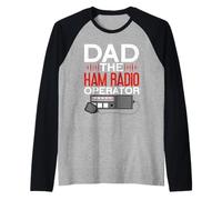 Homme Dad The Ham Radio Operator Father's Day Funny HAM Radio Manche Raglan