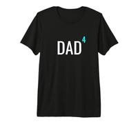 Homme Dad to The Power of 4 Mathematics Math Father of Four Kids T-Shirt Haut de Gamme