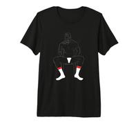 Homme Daddy's Feet Sniffer, Chaussettes Blanches Bande Rouge T-Shirt Haut de Gamme
