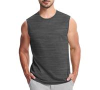 Homme Debardeur de Sport Basic Tee Shirt sans Manche Débardeur Running Ete Gym Tshirt Musculation Tank Top Grande Taille Vetement Respirant T-Shirt Hommes Décontracté Streetwear Tanktops Pas Cher