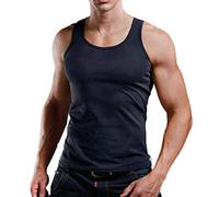 Homme Débardeurs Tank Top Musculation Maillot De Corps Gym Entraînement T-Shirt Grande Taille Marine 6XL